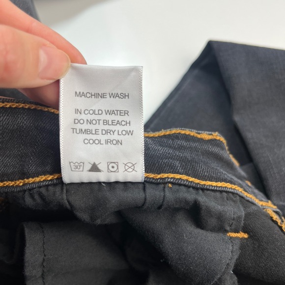 JUDY BLUE Slim Bootcut Jeans Women's Size 13 31 Black Frayed Hem - Picture 6 of 15